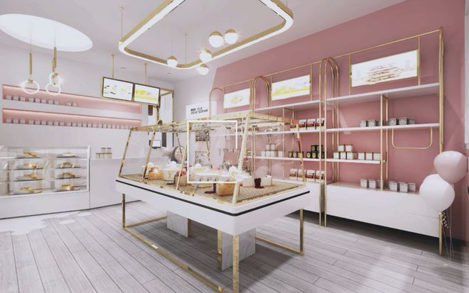精致甜品雅致空间：甜品店装修效果图精选(图2)