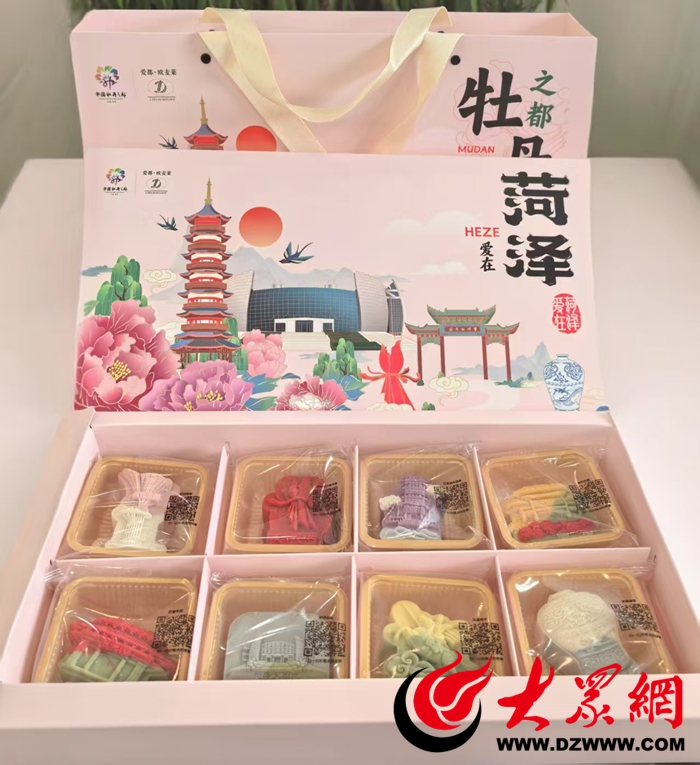 菏泽特色糕点：“牡丹+地标”的美味创新变身网红伴手礼_要闻_大众网(图2)