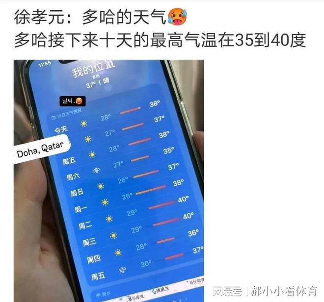 单晓娜抵达多哈住的单人间真大徐孝元发动态吐槽多哈的天气(图7)