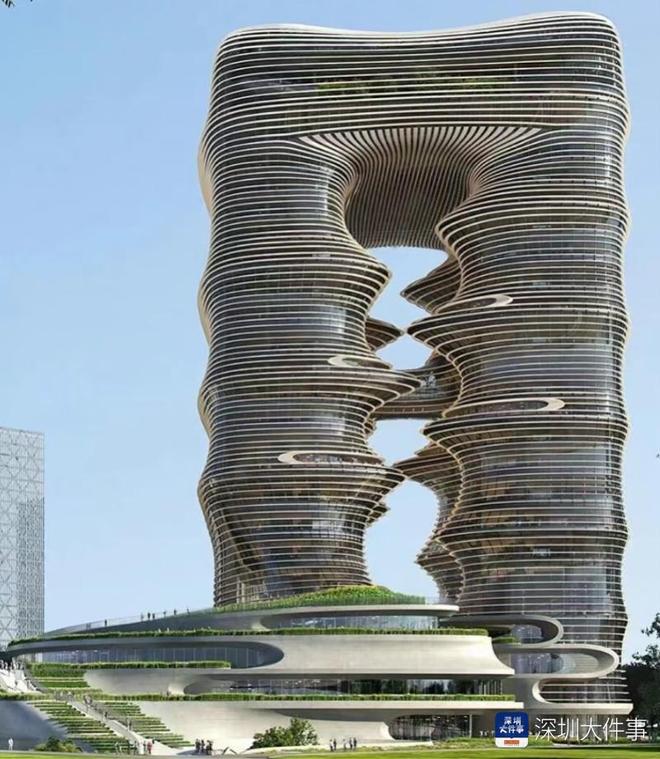 前海惊现巨型“千层蛋糕”?深圳又一新地标加速“生长”中(图1)